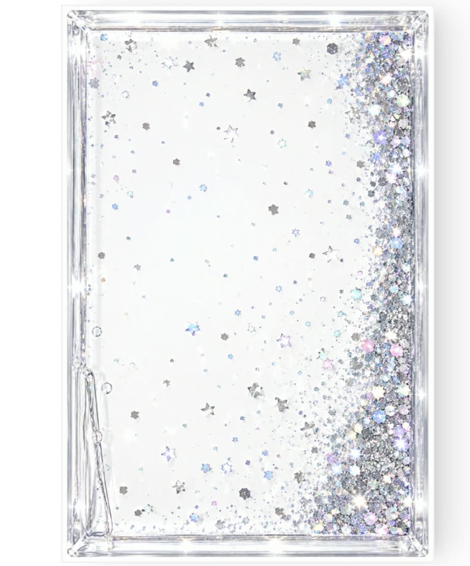 Water frame with glitter